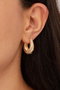Heliophilia Silver Pendiente de Metal Dorado 18 x 22 mm